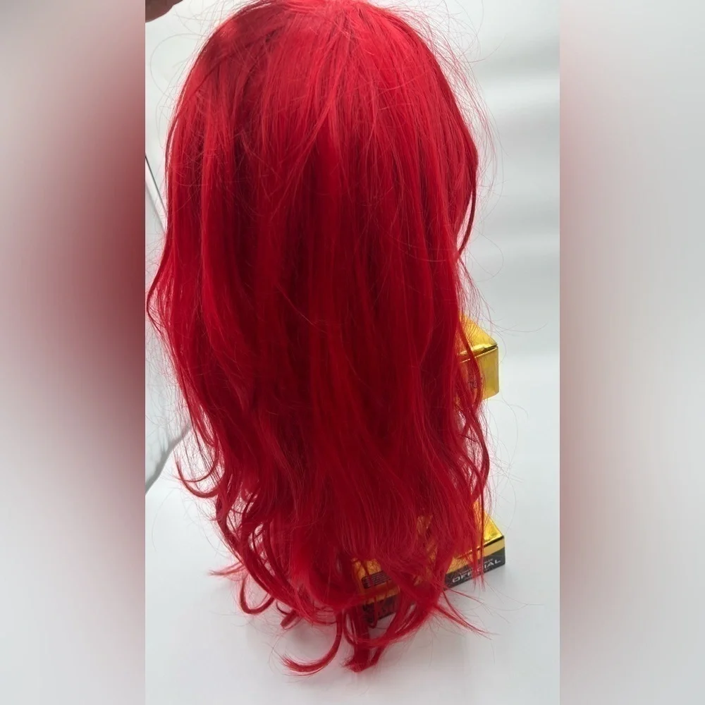 Red Anime Style Wig Long Synthetic Hair